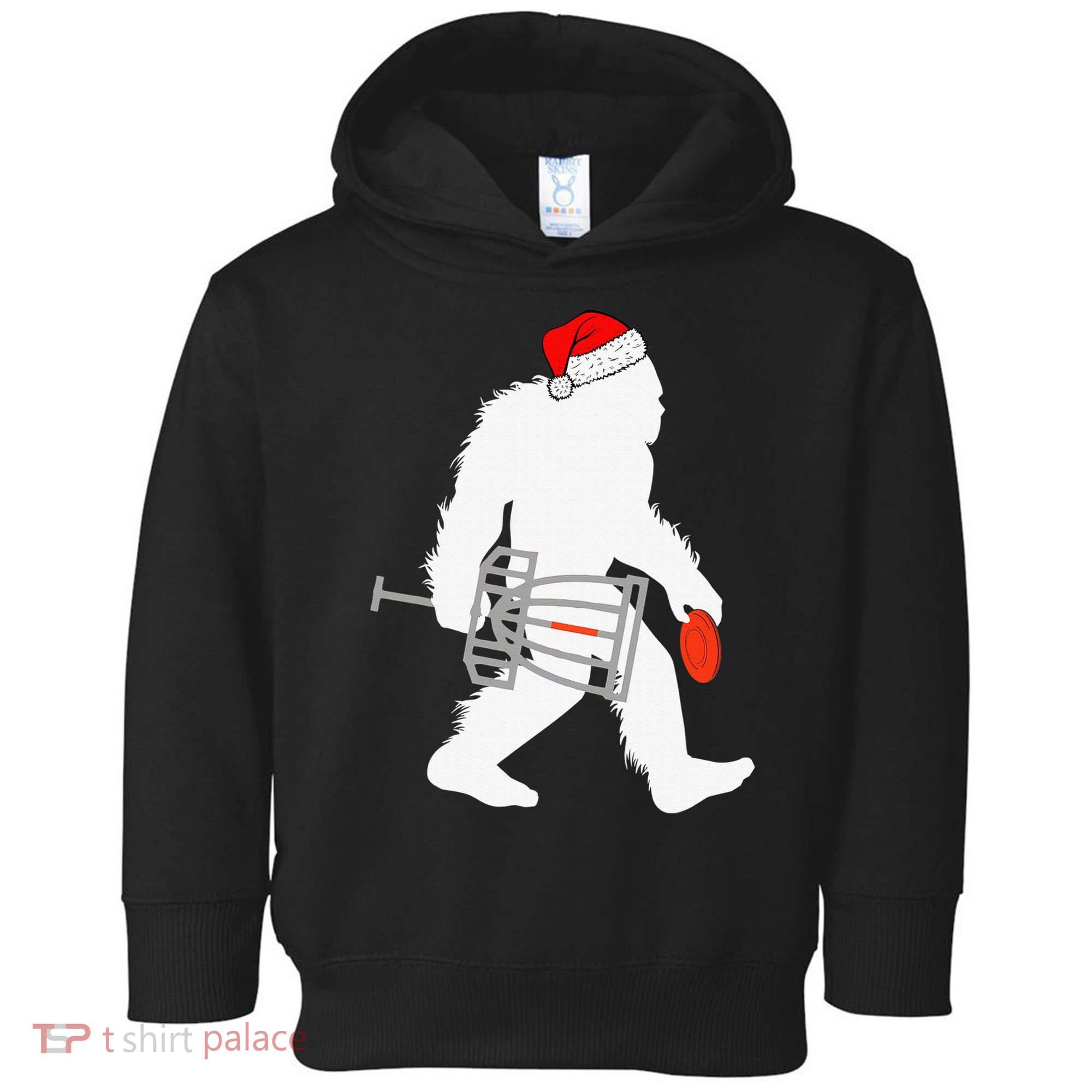 Not All Who Wander Are Lost Disc Golf Bigfoot Christmas Toddler Hoodie