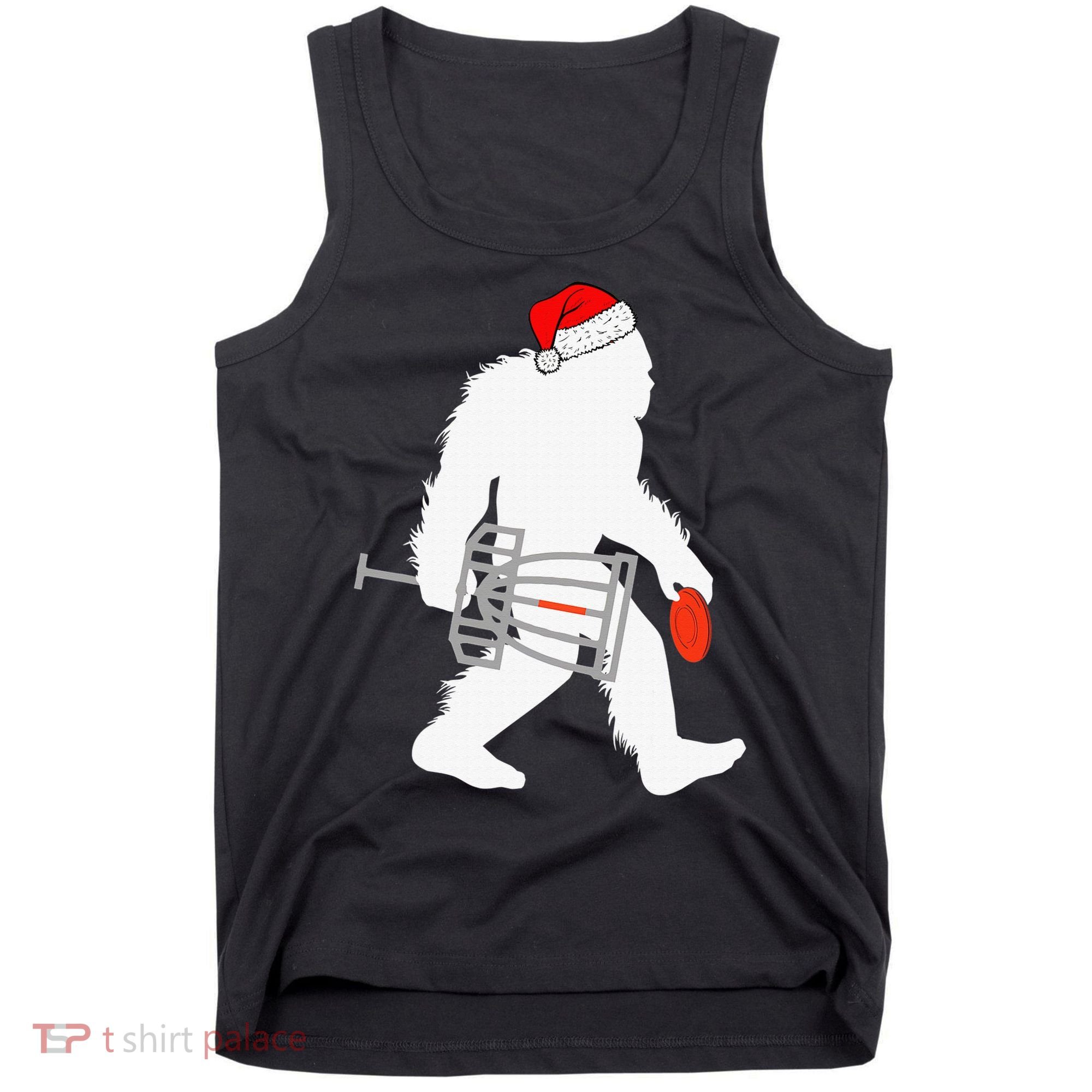 Not All Who Wander Are Lost Disc Golf Bigfoot Christmas Tank Top