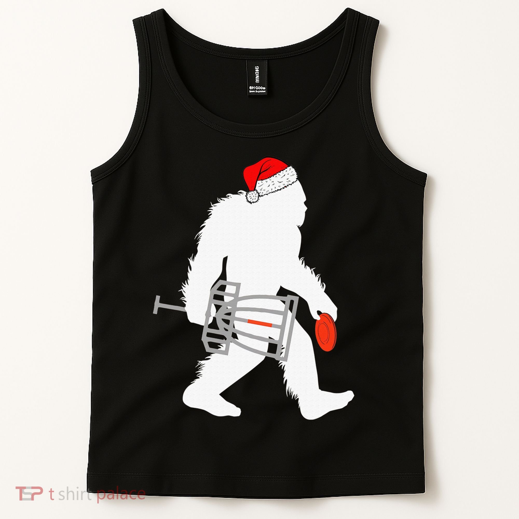 Not All Who Wander Are Lost Disc Golf Bigfoot Christmas Tank Top