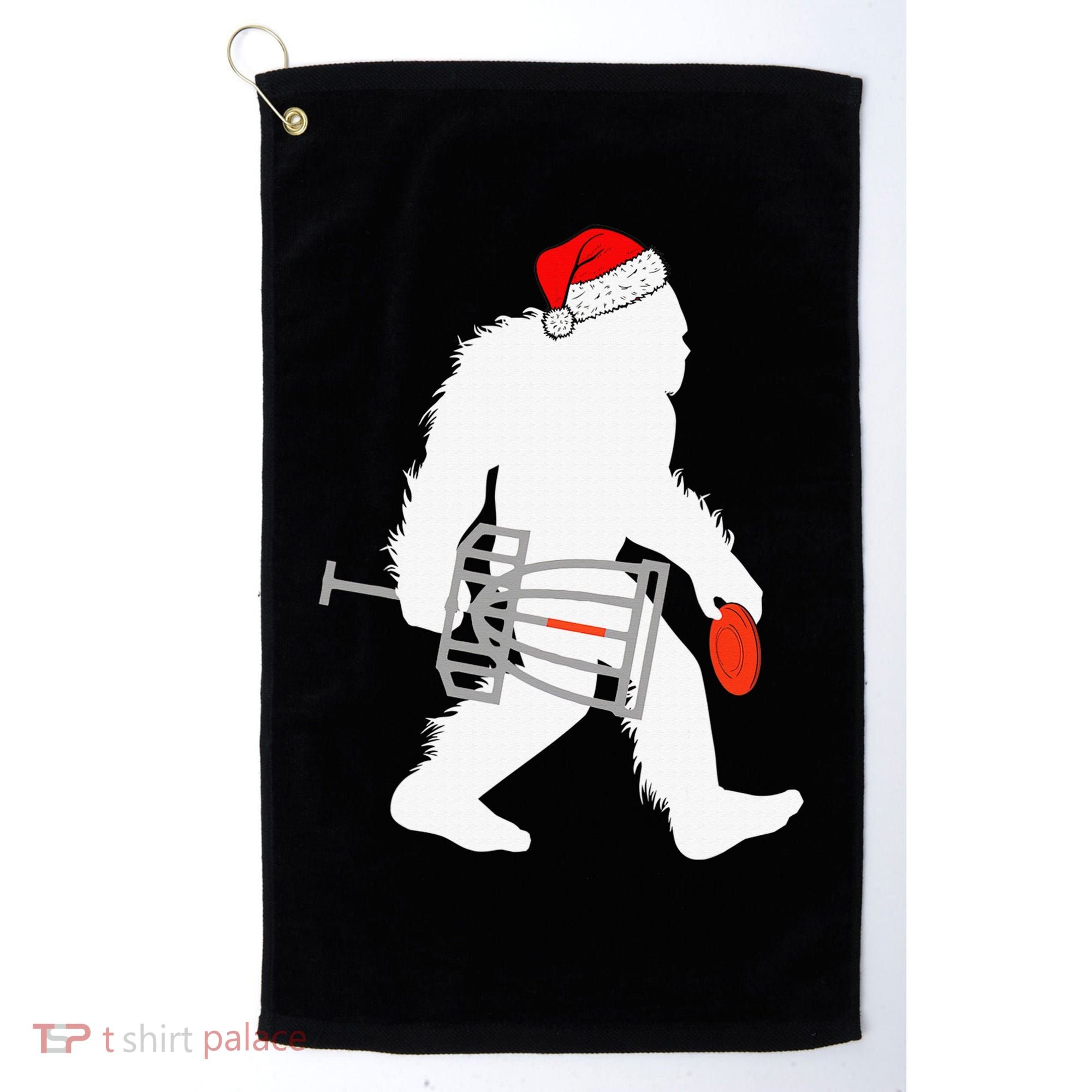 Not All Who Wander Are Lost Disc Golf Bigfoot Christmas Golf Towel