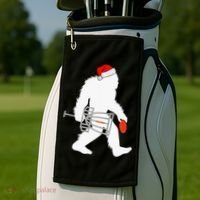 Not All Who Wander Are Lost Disc Golf Bigfoot Christmas Golf Towel thumb 2