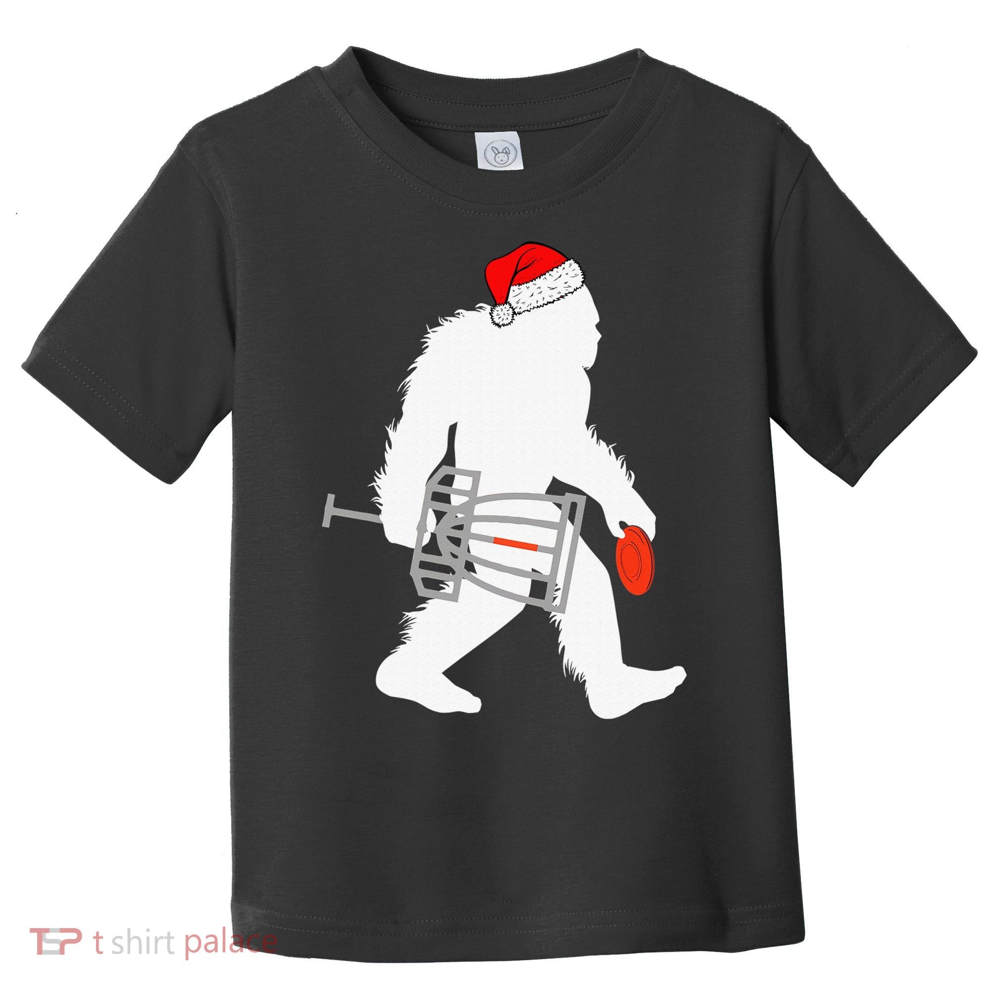 Not All Who Wander Are Lost Disc Golf Bigfoot Christmas Toddler T-Shirt