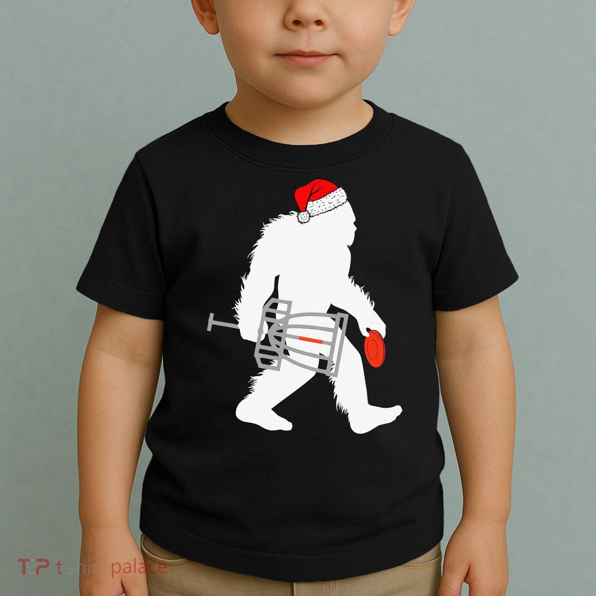 Not All Who Wander Are Lost Disc Golf Bigfoot Christmas Toddler T-Shirt