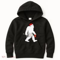 Not All Who Wander Are Lost Disc Golf Bigfoot Christmas Kids Hoodie thumb 0