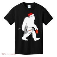 Not All Who Wander Are Lost Disc Golf Bigfoot Christmas Kids T-Shirt thumb 0