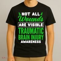 Not All Wounds Are Visible Traumatic Brain Injury Awareness T-Shirt thumb 3