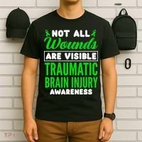 Not All Wounds Are Visible Traumatic Brain Injury Awareness T-Shirt thumb 6