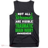 Not All Wounds Are Visible Traumatic Brain Injury Awareness Tank Top thumb 0