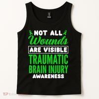 Not All Wounds Are Visible Traumatic Brain Injury Awareness Tank Top thumb 2