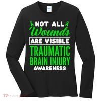 Not All Wounds Are Visible Traumatic Brain Injury Awareness Women's Long Sleeve Shirt thumb 0