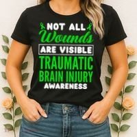 Not All Wounds Are Visible Traumatic Brain Injury Awareness Women's T-Shirt thumb 2