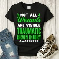 Not All Wounds Are Visible Traumatic Brain Injury Awareness Women's T-Shirt thumb 3