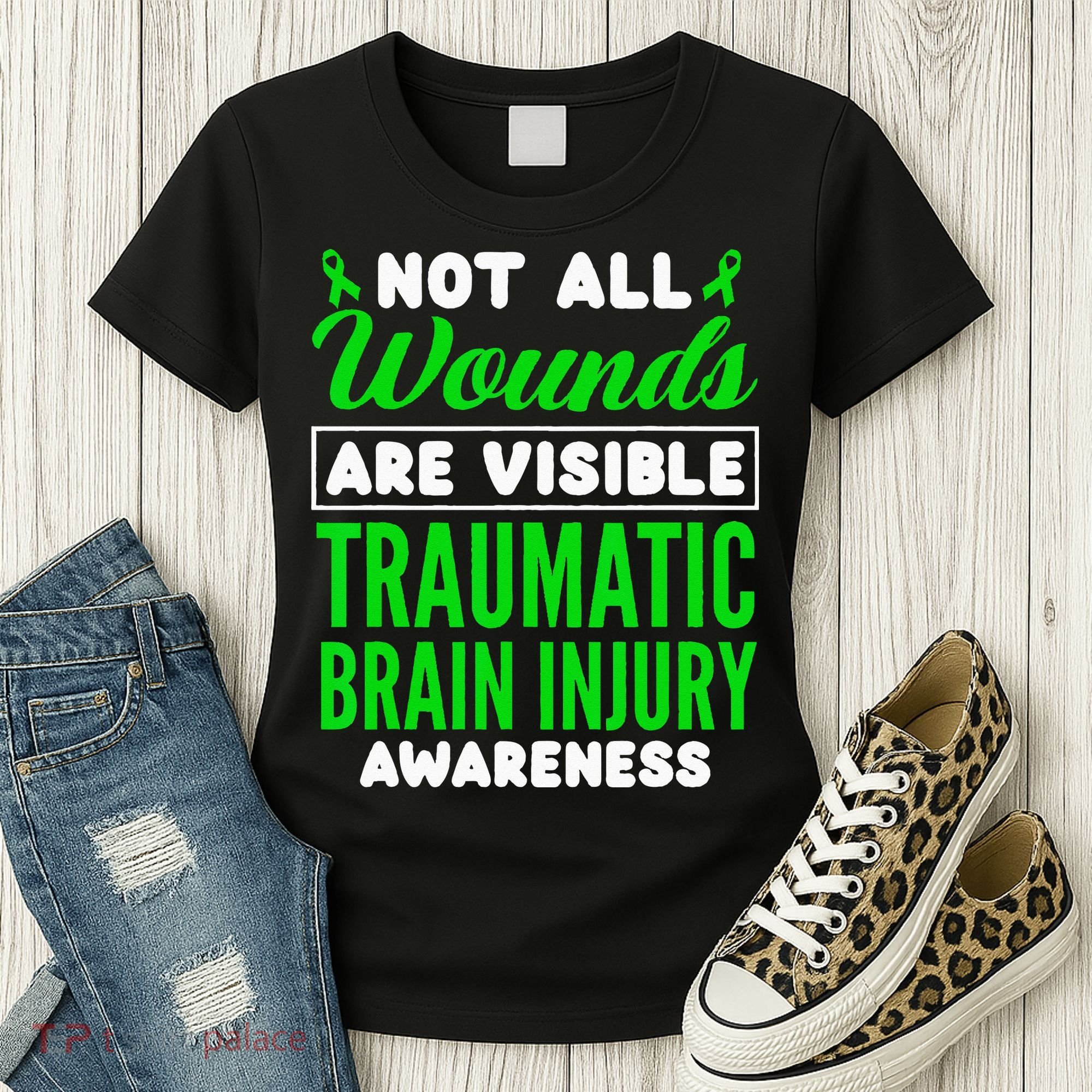 Not All Wounds Are Visible Traumatic Brain Injury Awareness Women's T-Shirt