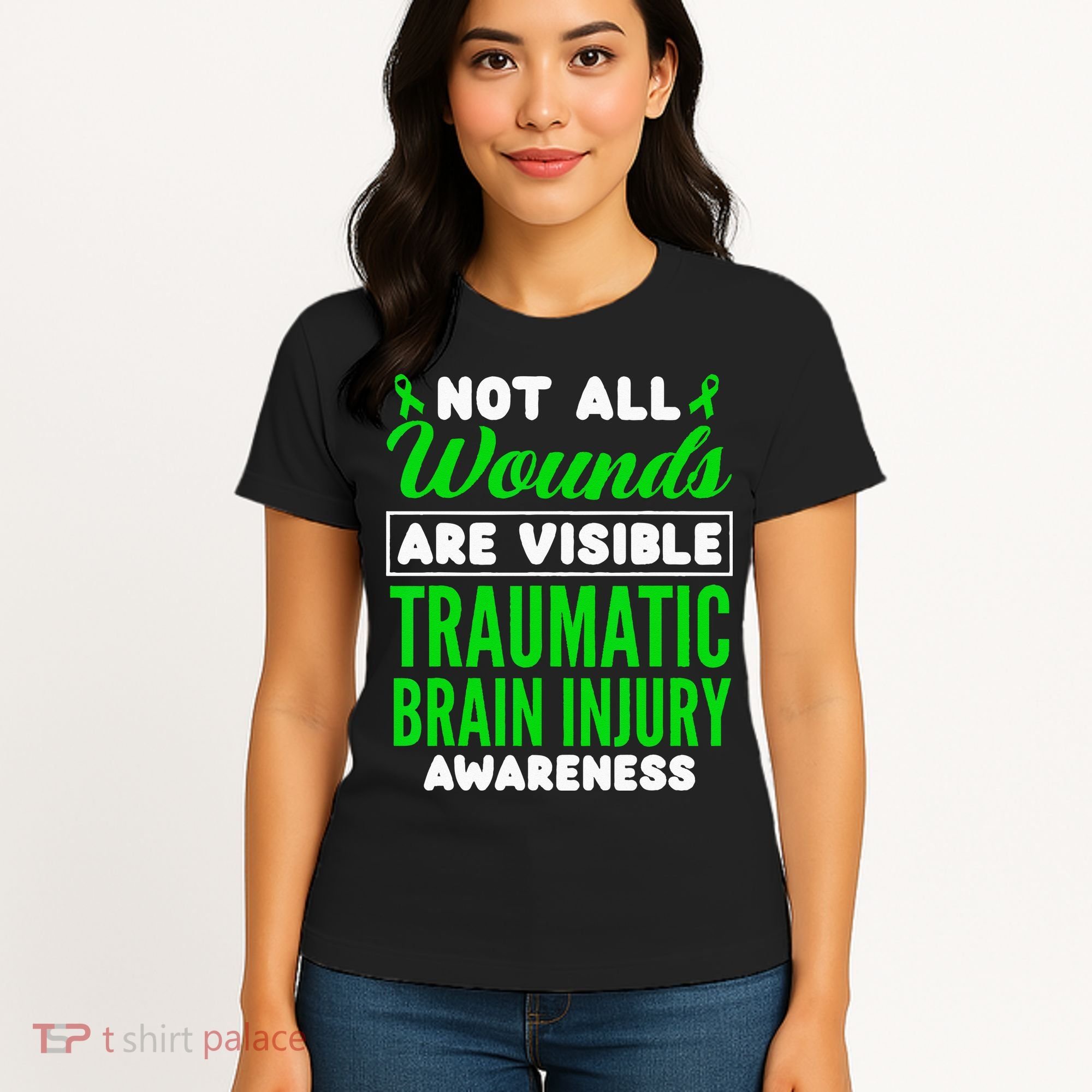 Not All Wounds Are Visible Traumatic Brain Injury Awareness Women's T-Shirt