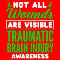 Not All Wounds Are Visible Traumatic Brain Injury Awareness Santa Hat thumb 1