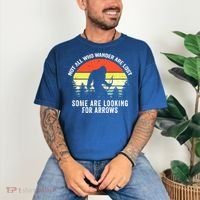 Not All Who Wander Are Lost Bigfoot Archery Bow Men Women Comfort Colors T-Shirt thumb 3