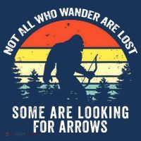 Not All Who Wander Are Lost Bigfoot Archery Bow Men Women Hoodie thumb 2