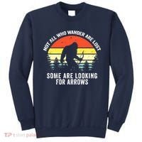 Not All Who Wander Are Lost Bigfoot Archery Bow Men Women Sweatshirt thumb 0