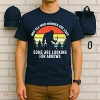 Not All Who Wander Are Lost Bigfoot Archery Bow Men Women T-Shirt thumb 6
