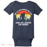 Not All Who Wander Are Lost Bigfoot Archery Bow Men Women Baby Bodysuit thumb 0