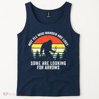 Not All Who Wander Are Lost Bigfoot Archery Bow Men Women Tank Top thumb 2