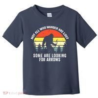 Not All Who Wander Are Lost Bigfoot Archery Bow Men Women Toddler T-Shirt thumb 0