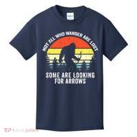 Not All Who Wander Are Lost Bigfoot Archery Bow Men Women Kids T-Shirt thumb 0