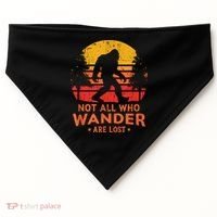 Not All Who Wander Are Lost Bigfoot USA-Made Doggie Bandana thumb 0