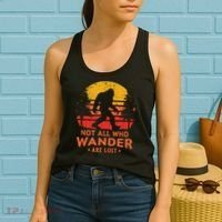 Not All Who Wander Are Lost Bigfoot Women's Tank Top thumb 2