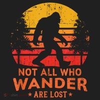 Not All Who Wander Are Lost Bigfoot Golf Towel thumb 3