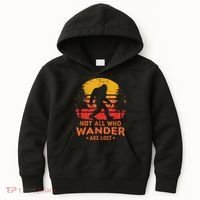 Not All Who Wander Are Lost Bigfoot Kids Hoodie thumb 0