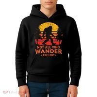 Not All Who Wander Are Lost Bigfoot Kids Hoodie thumb 4