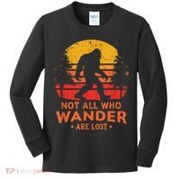 Not All Who Wander Are Lost Bigfoot Kids Long Sleeve Shirt thumb 0