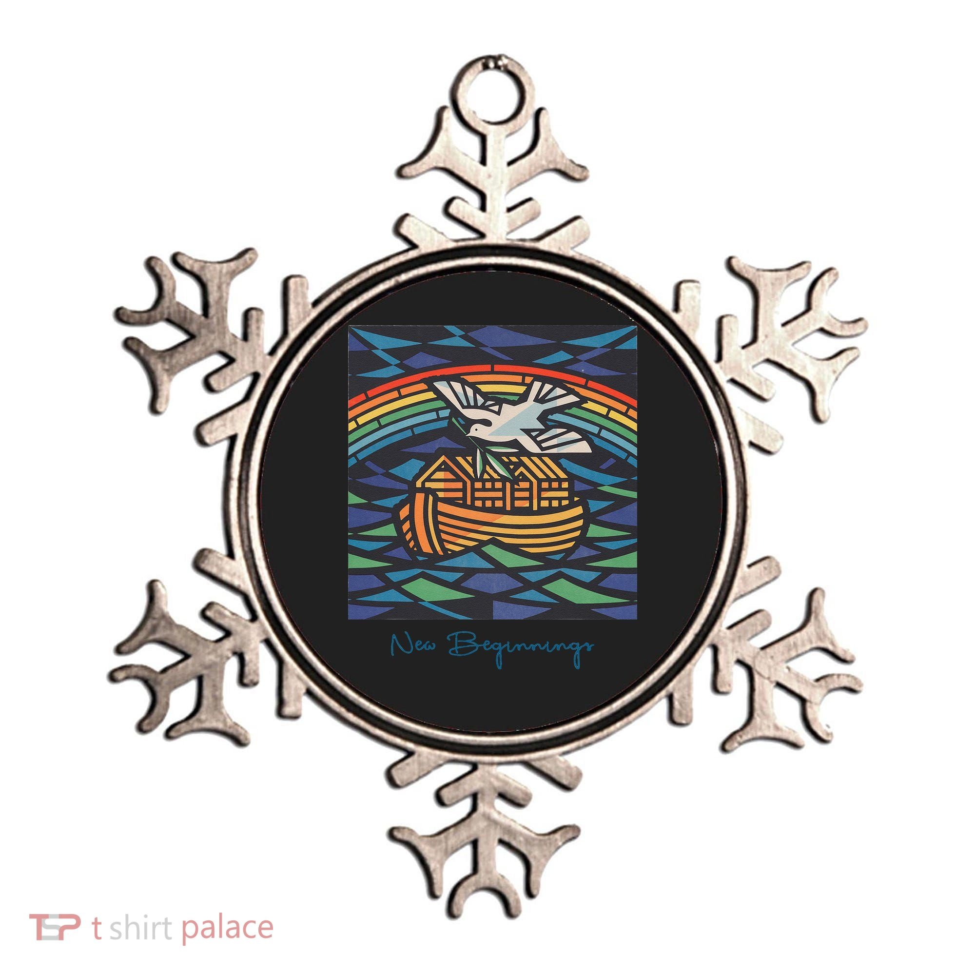 New Beginnings 1955 Noahs Ark Dove Of Peace Rainbow Art Ornament