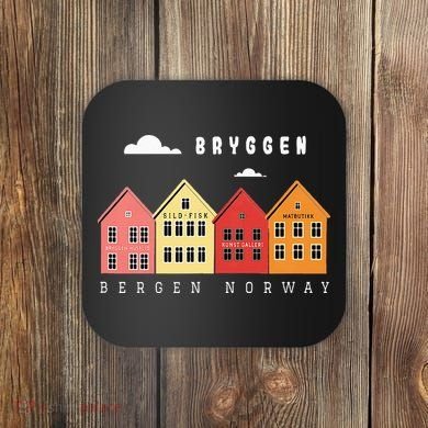 Norway Bergen Bryggen XO4U Original Coaster
