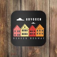 Norway Bergen Bryggen XO4U Original Coaster thumb 0