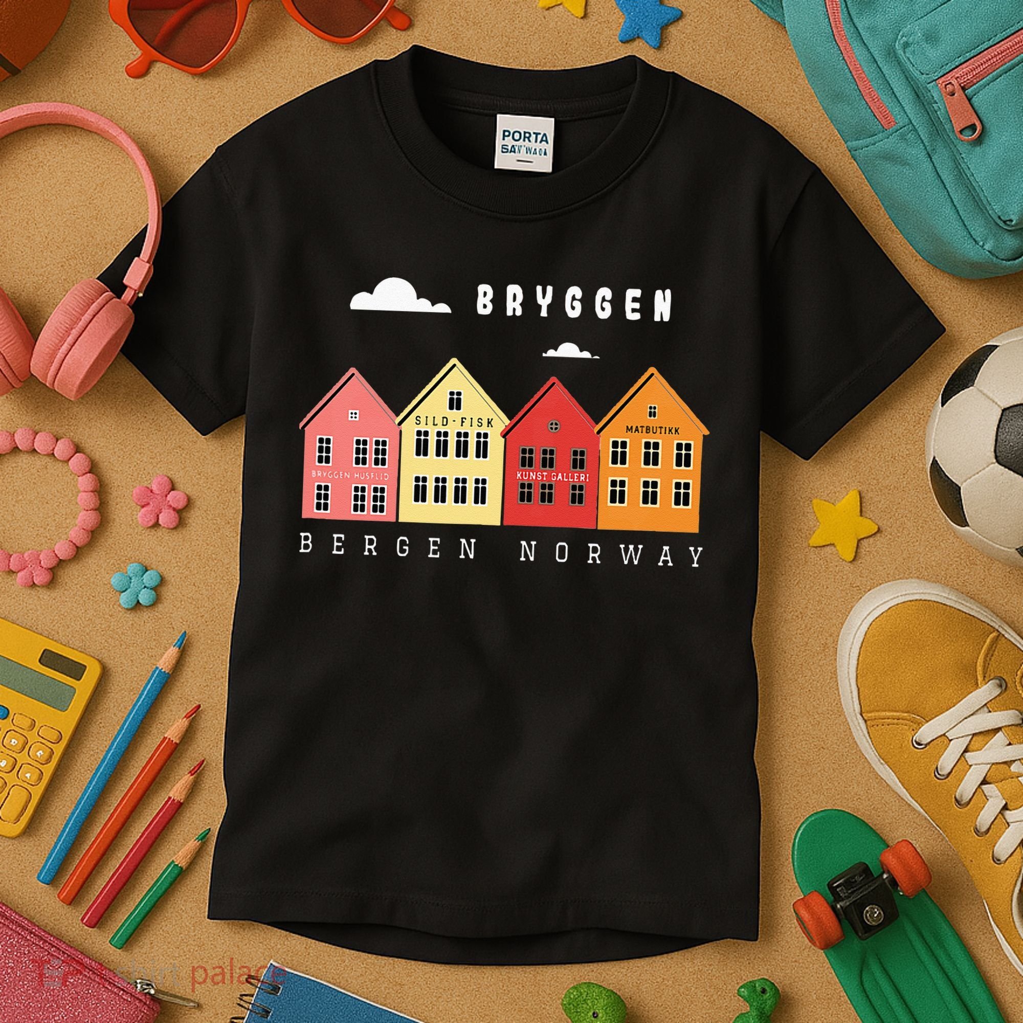 Norway Bergen Bryggen XO4U Original Kids T-Shirt