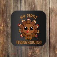 New Born Baby My First Thanksgiving Cute Coaster thumb 0