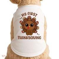 New Born Baby My First Thanksgiving Cute Doggie Tank thumb 0