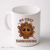New Born Baby My First Thanksgiving Cute Coffee Mug thumb 0