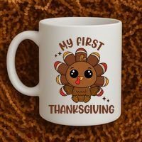 New Born Baby My First Thanksgiving Cute Coffee Mug thumb 2