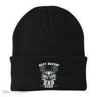 Novelty Big Buck FatherS Day Best Buckin Dad Ever Gift Beanie thumb 0
