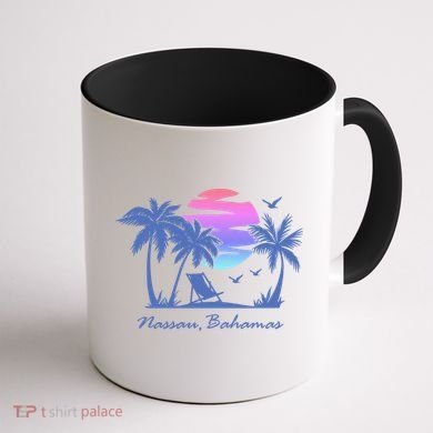 Nassau Bahamas Beach Vacation Spring Break Honeymoon Retro Funny Gift Coffee Mug back