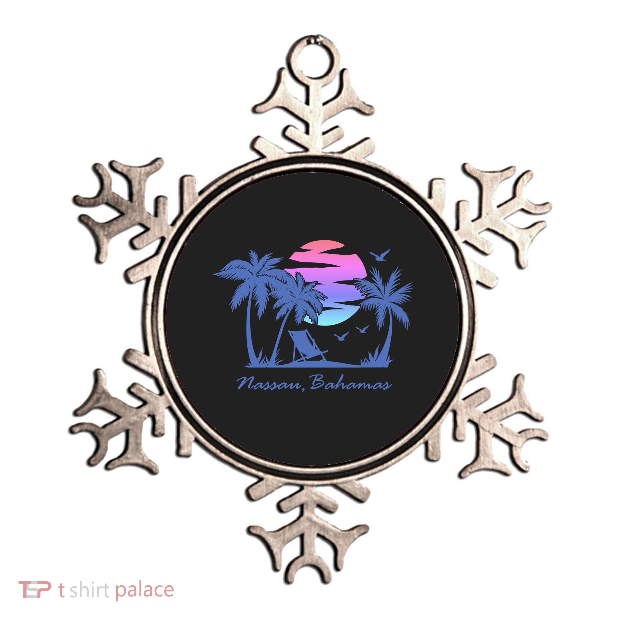 Nassau Bahamas Beach Vacation Spring Break Honeymoon Retro Funny Gift Ornament