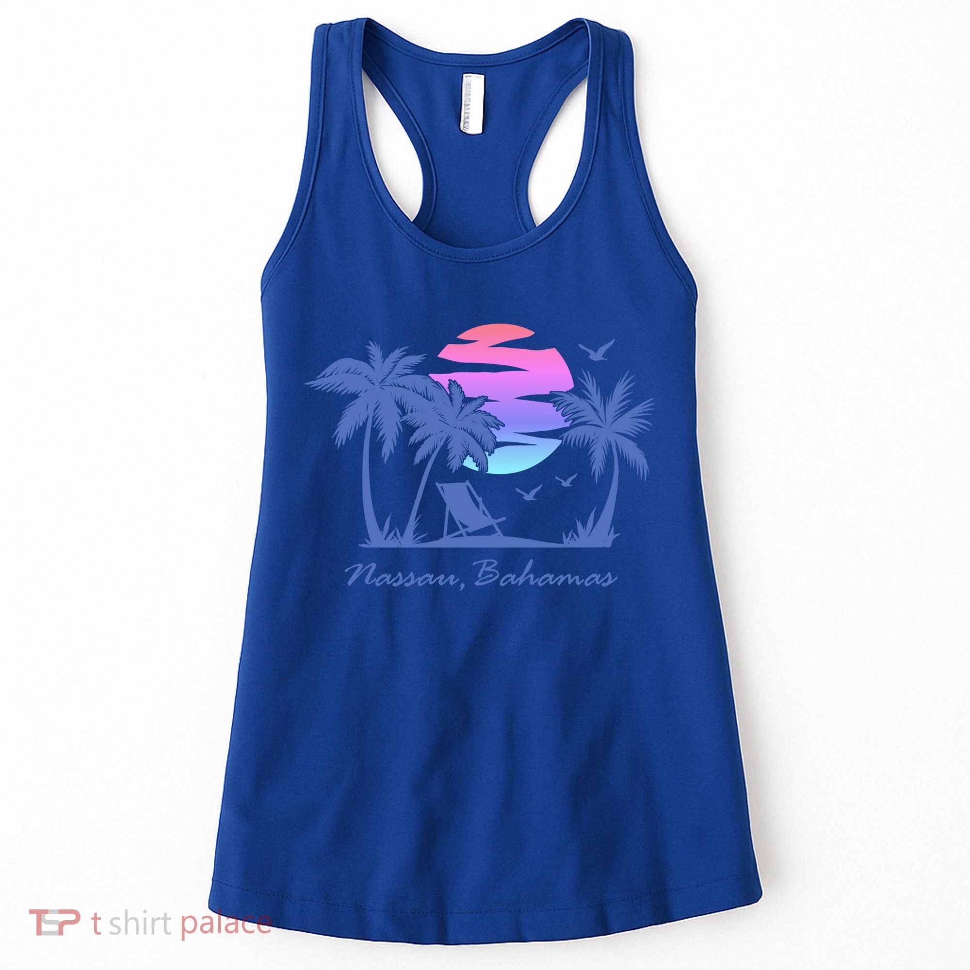 Nassau Bahamas Beach Vacation Spring Break Honeymoon Retro Funny Gift Women's Tank Top