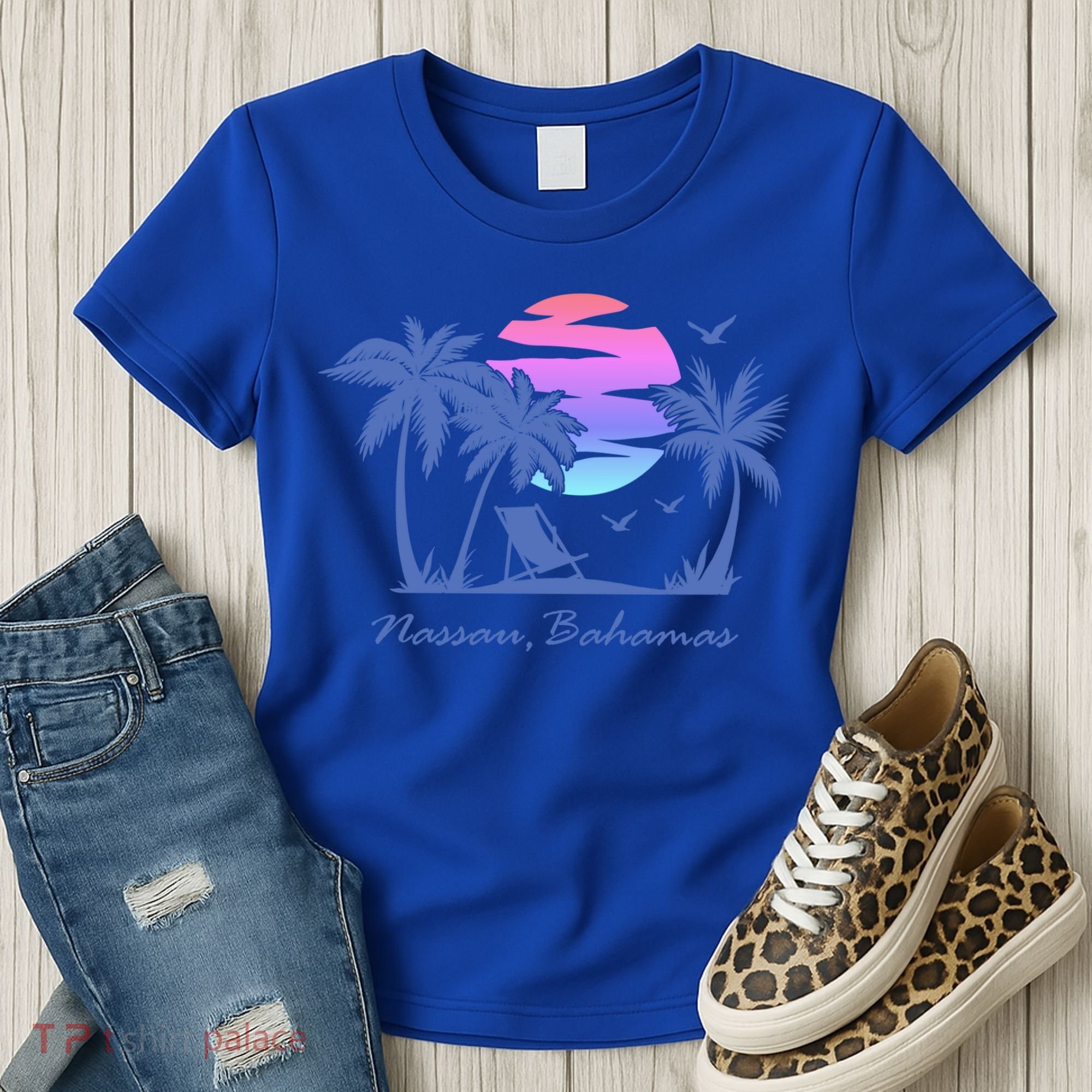 Nassau Bahamas Beach Vacation Spring Break Honeymoon Retro Funny Gift Women's T-Shirt
