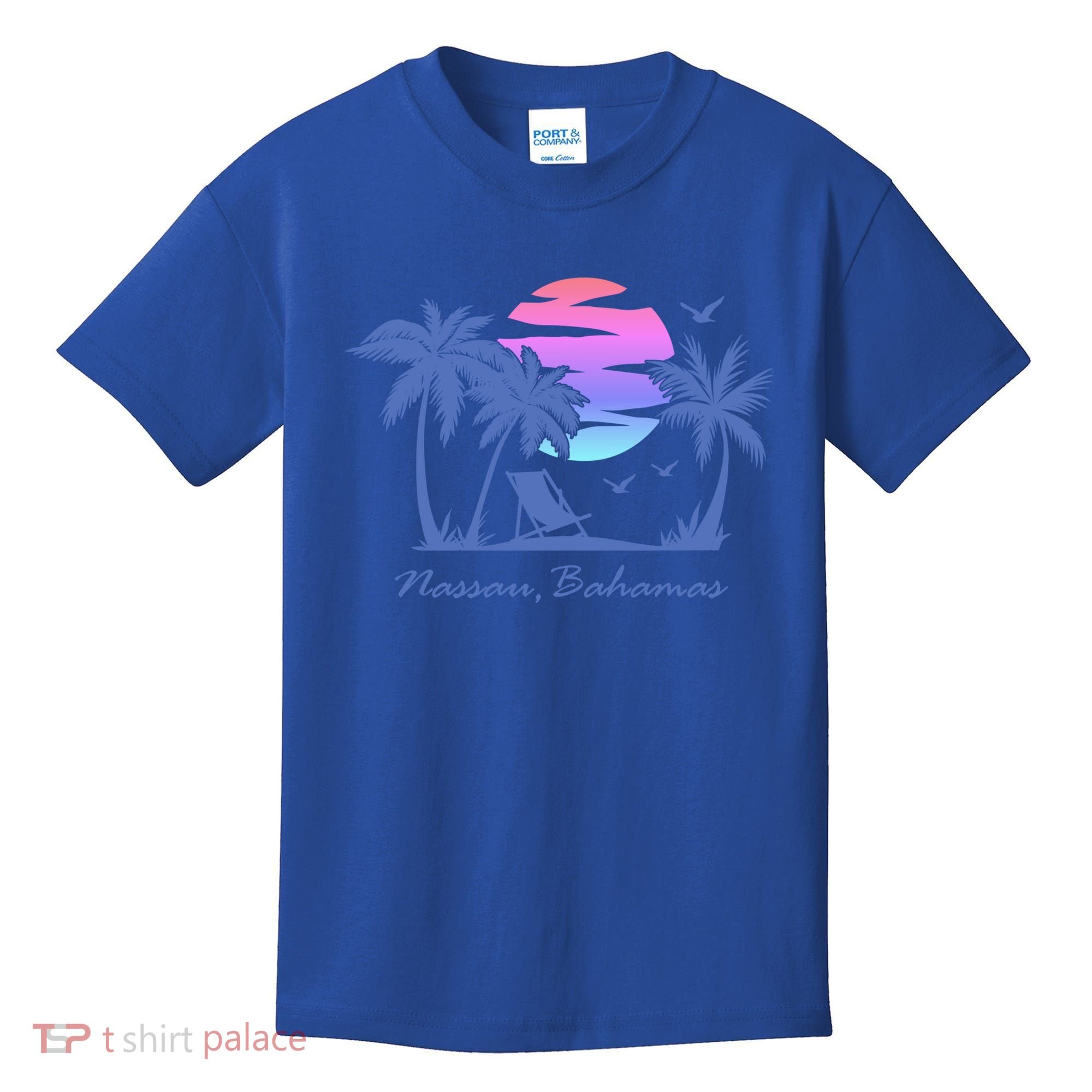 Nassau Bahamas Beach Vacation Spring Break Honeymoon Retro Funny Gift Kids T-Shirt
