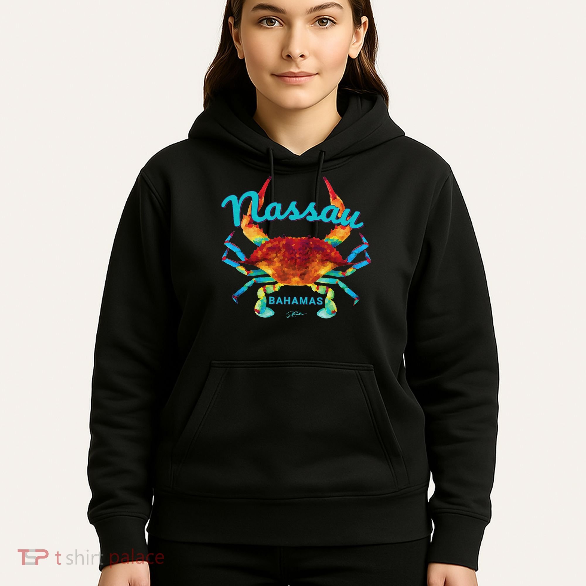 Nassau, Bahamas, Blue Crab Hoodie