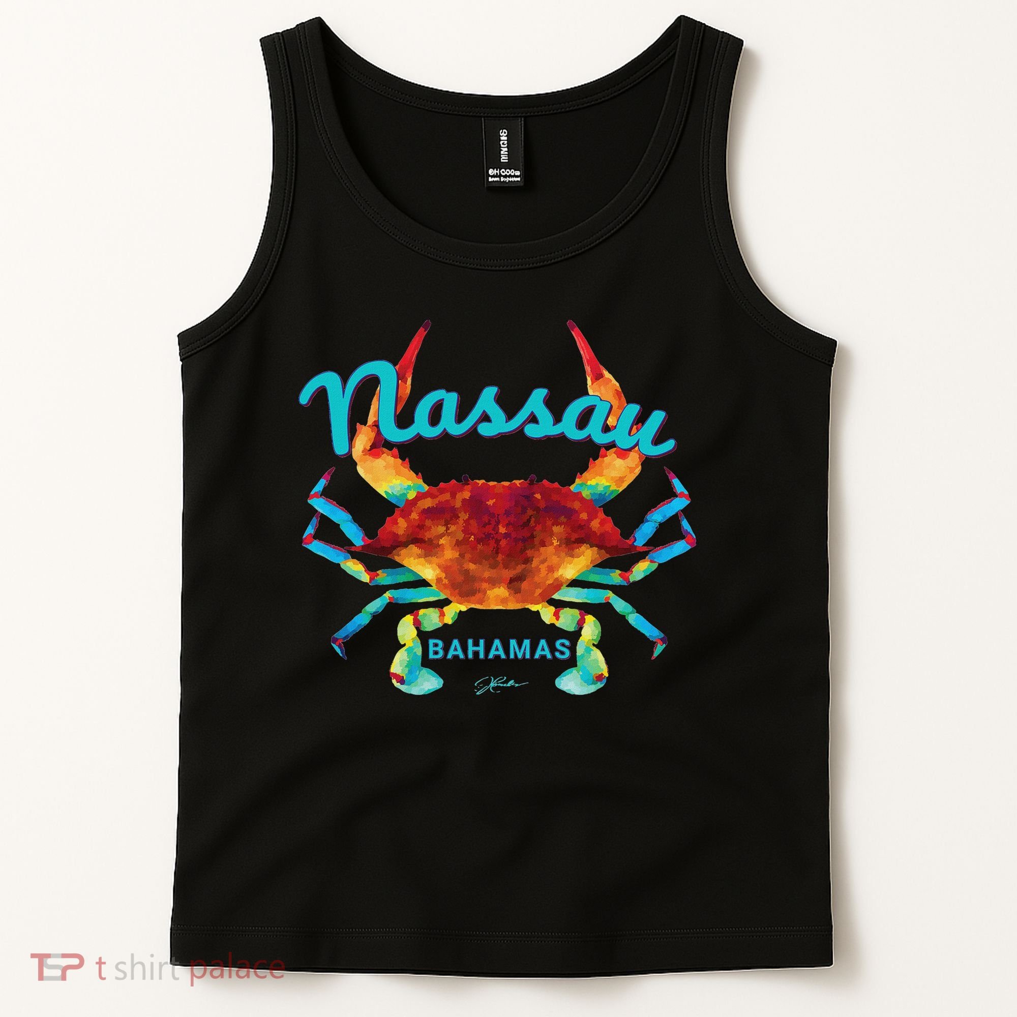 Nassau, Bahamas, Blue Crab Tank Top