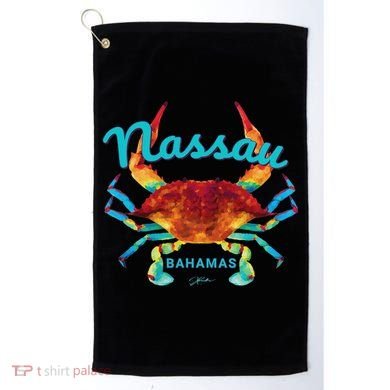 Nassau, Bahamas, Blue Crab Golf Towel